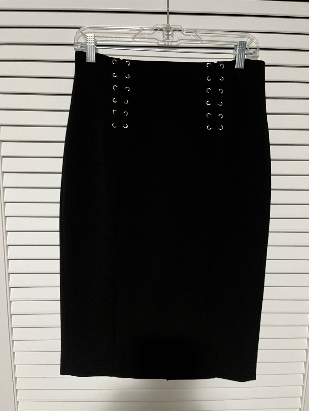 WHBM Gold Eyelet Braided Pencil Skirt Tailored Fully Lined